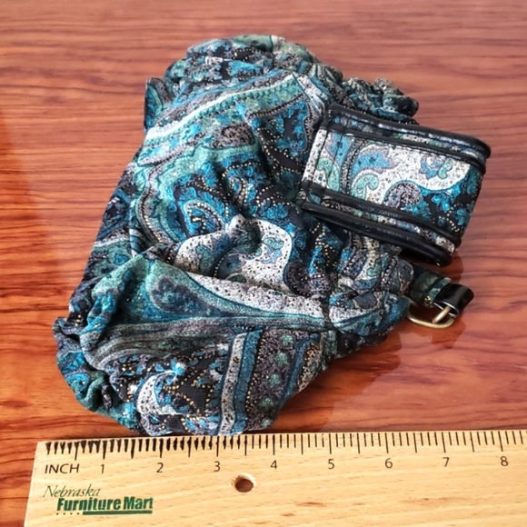 Aldo Mini Purse Gorgeous Print Colors,Sparkly & brass hardware / Leather Details - Picture 15 of 17